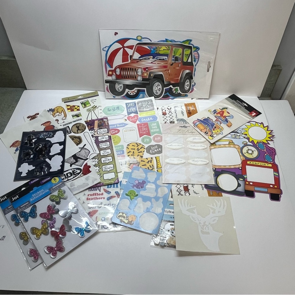mixed sticker lot scrapbooking card making‎ journaling crafts